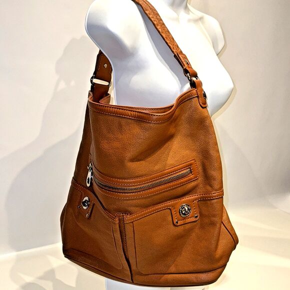 Marc By Marc Jacobs Totally Turnlock Farideh Hobo  Shoulder Bag Buffalo Leather - Picture 1 of 15